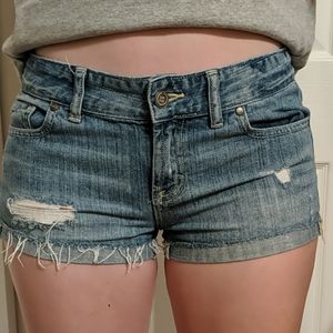 PINK Victoria Secret Distressed Jean Shorts